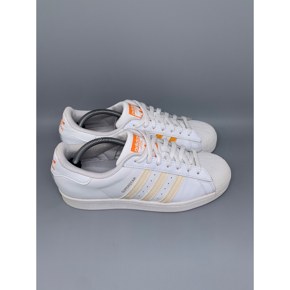 Adidas Superstar‎ White Orange Cream Running Shoes GZ3737 Men's Sz 9.5